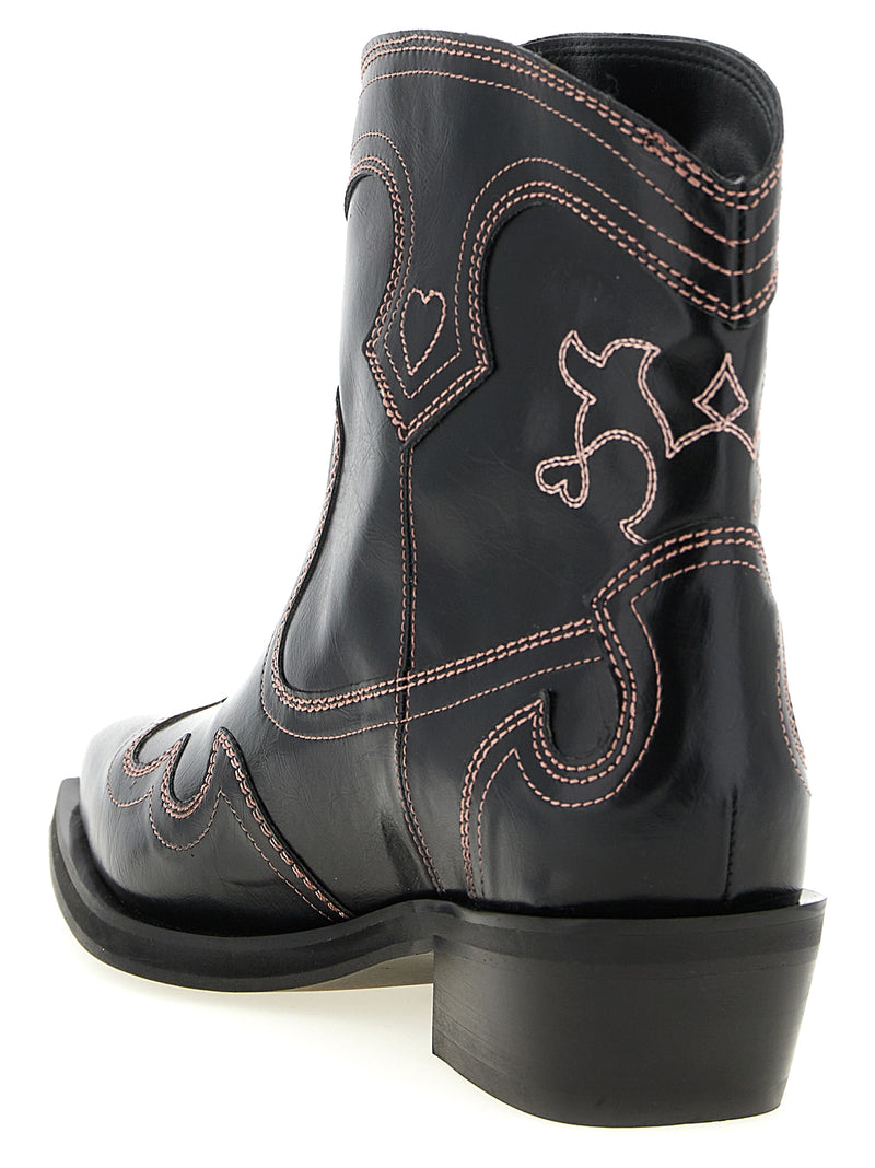 Ganni Black Polyethylene Chelsea Boots - Eco-Friendly Style
