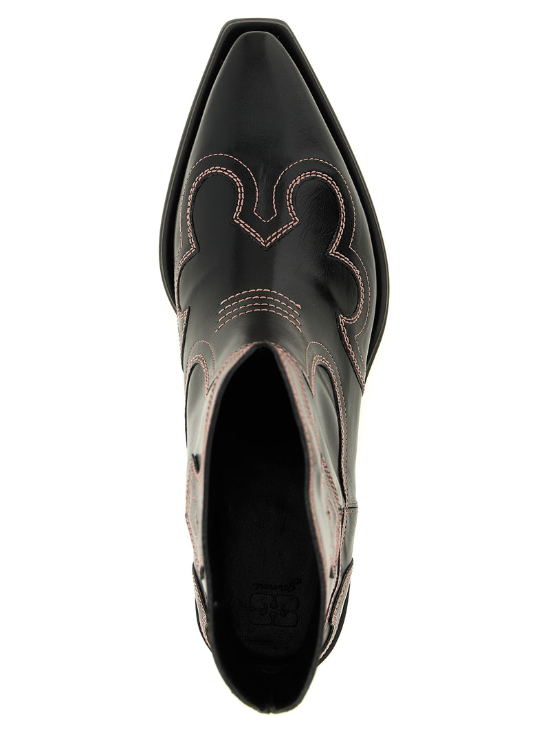 Ganni Black Polyethylene Chelsea Boots - Eco-Friendly Style