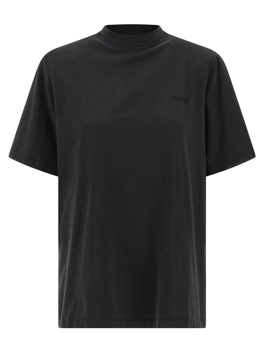 The Attico Black Cotton T-Shirt - Stylish and Comfortable
