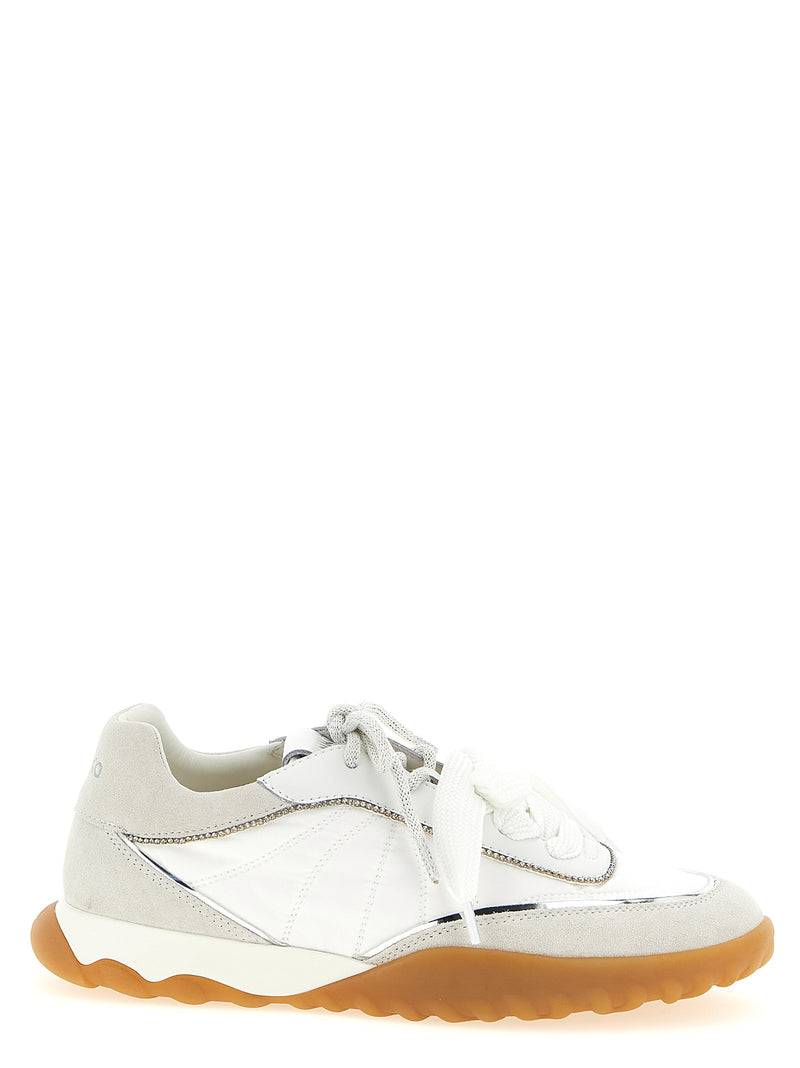 Baskets athlétiques PINKO en cuir de veau blanc