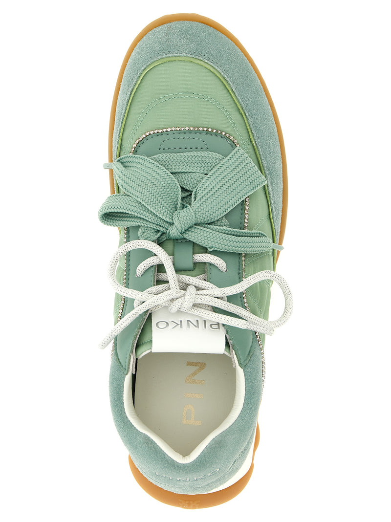 Baskets bicolores en cuir de veau PINKO