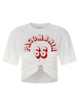 T-shirt en coton blanc Paco Rabanne