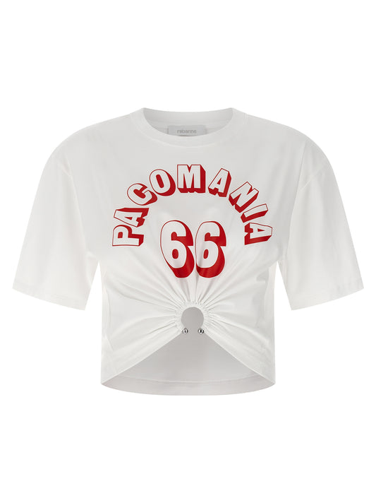 T-shirt en coton blanc Paco Rabanne