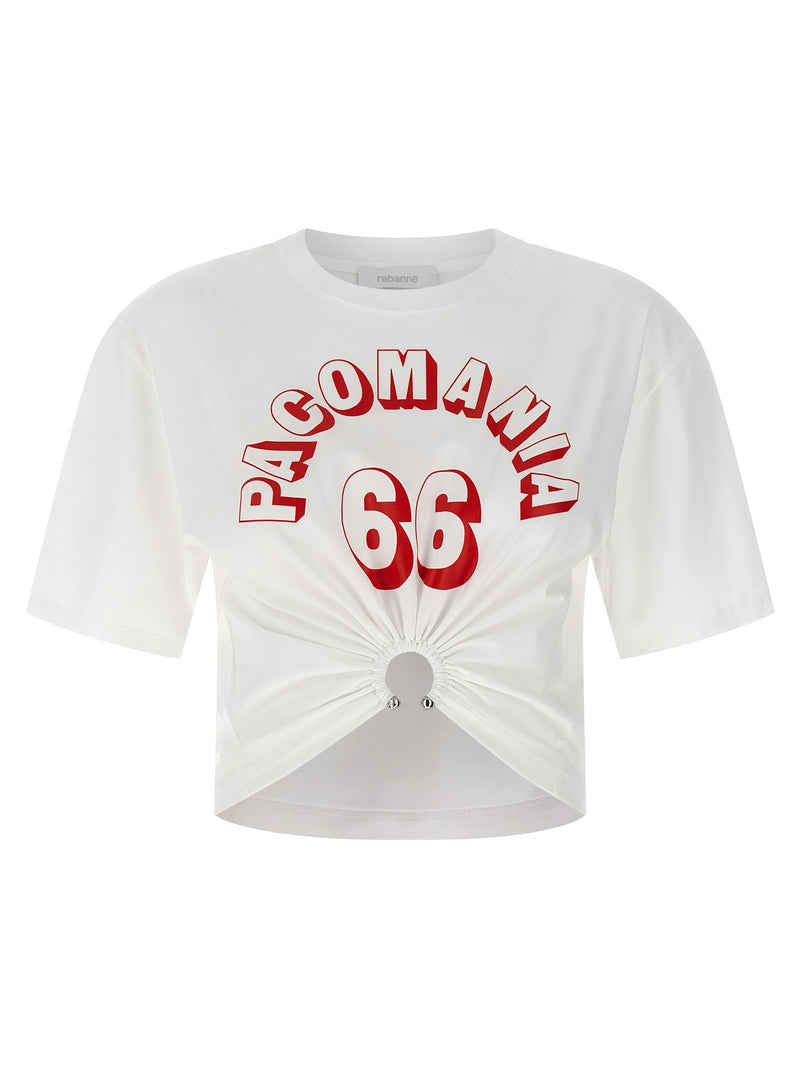 T-shirt en coton blanc Paco Rabanne