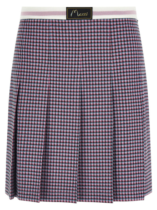 Marni Purple Viscose Long Skirt