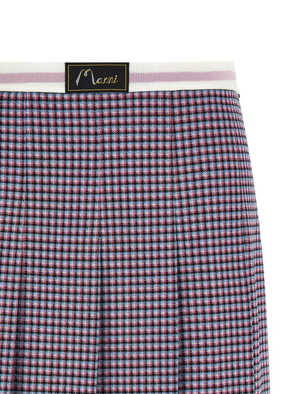 Marni Purple Viscose Long Skirt