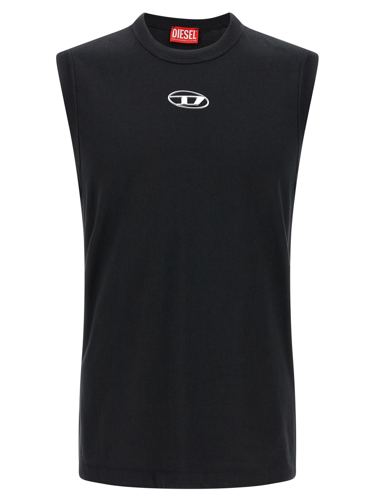 T-shirt en coton noir Diesel
