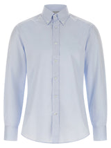 Chemisier en coton bleu Brunello Cucinelli