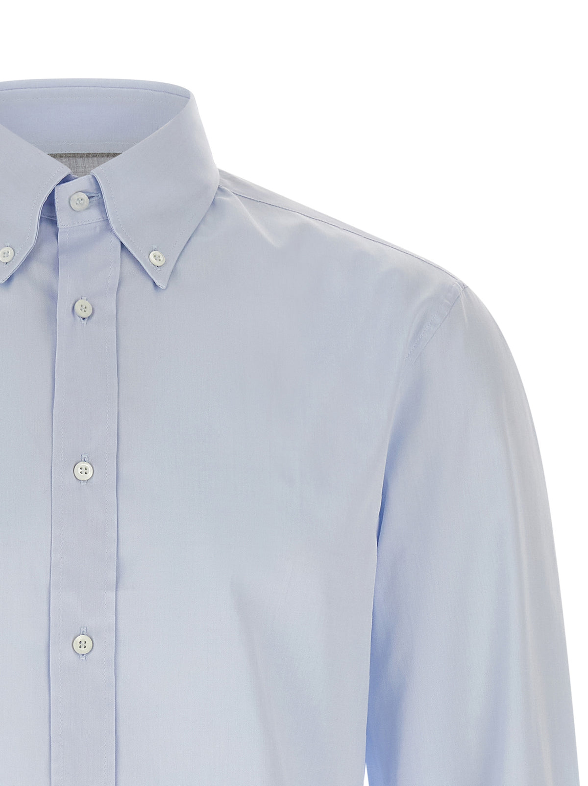 Chemisier en coton bleu Brunello Cucinelli