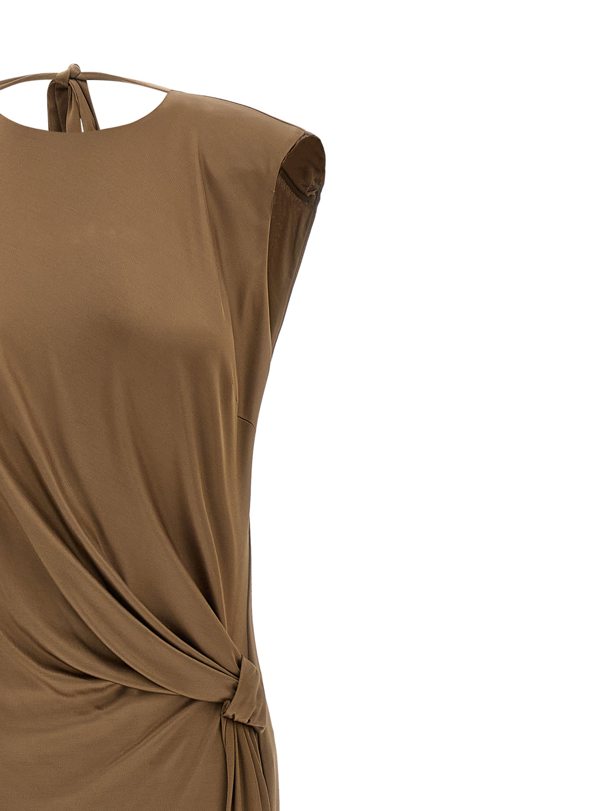 Robe longue en viscose beige Elisabetta Franchi