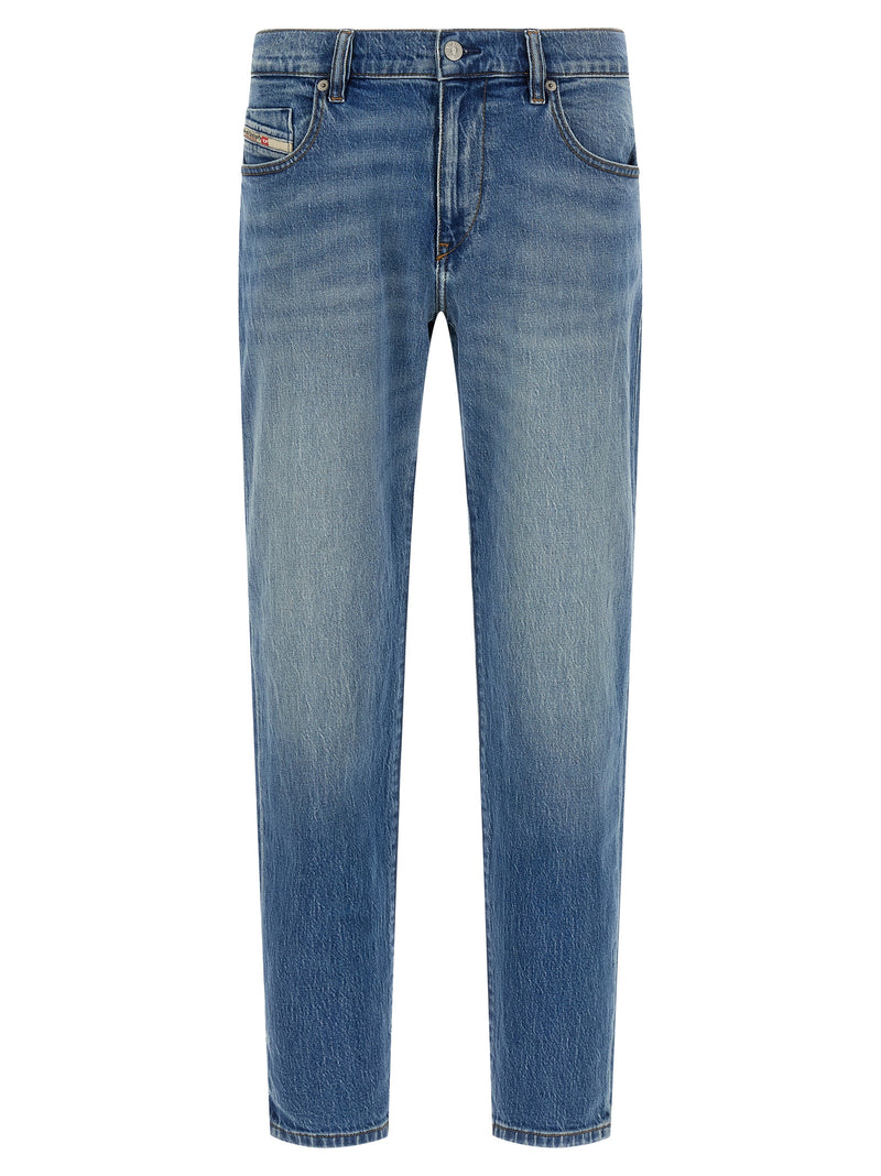 Diesel Blue Cotton Straight-Leg Jeans