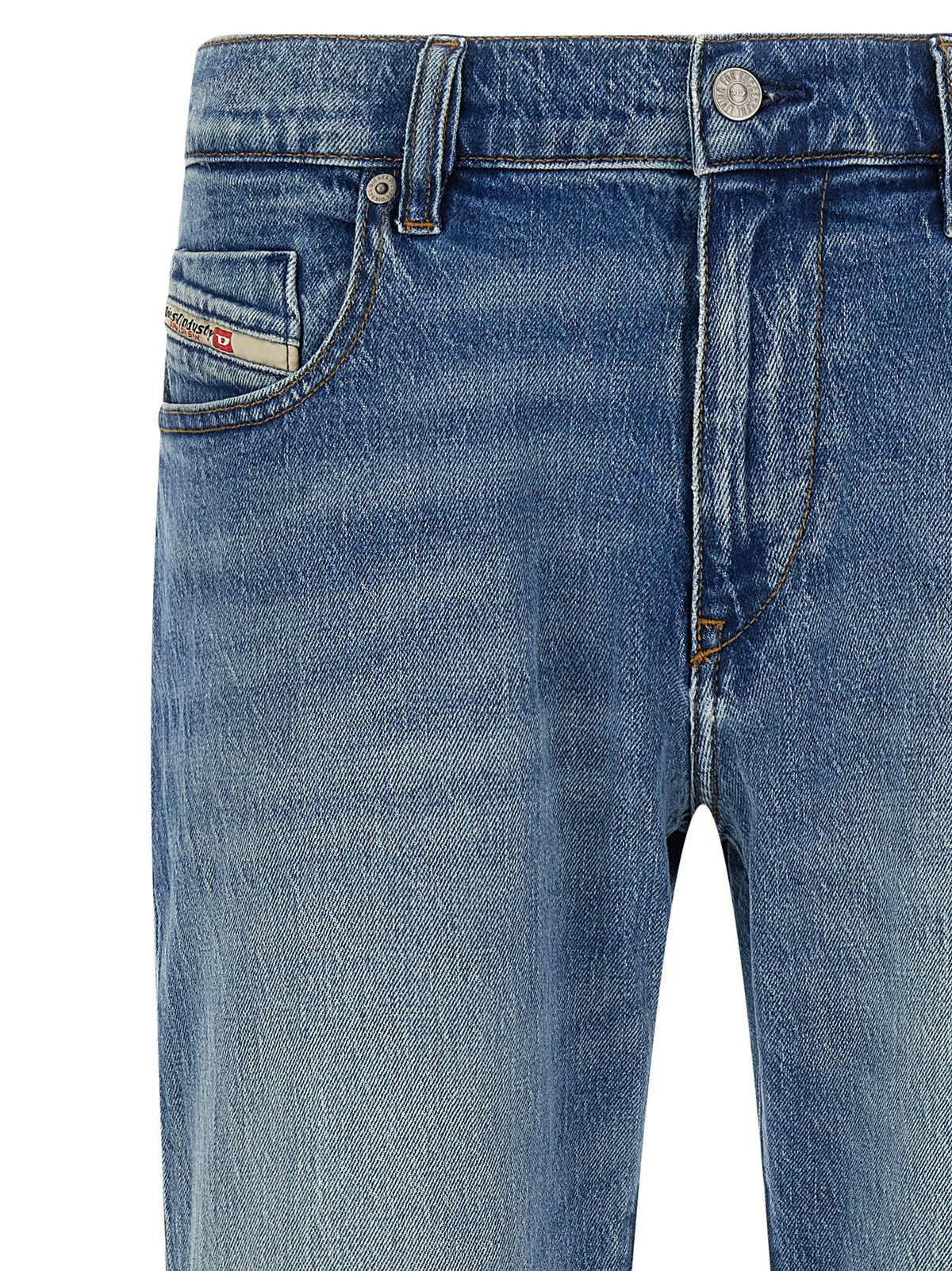 Jean droit Diesel en coton bleu