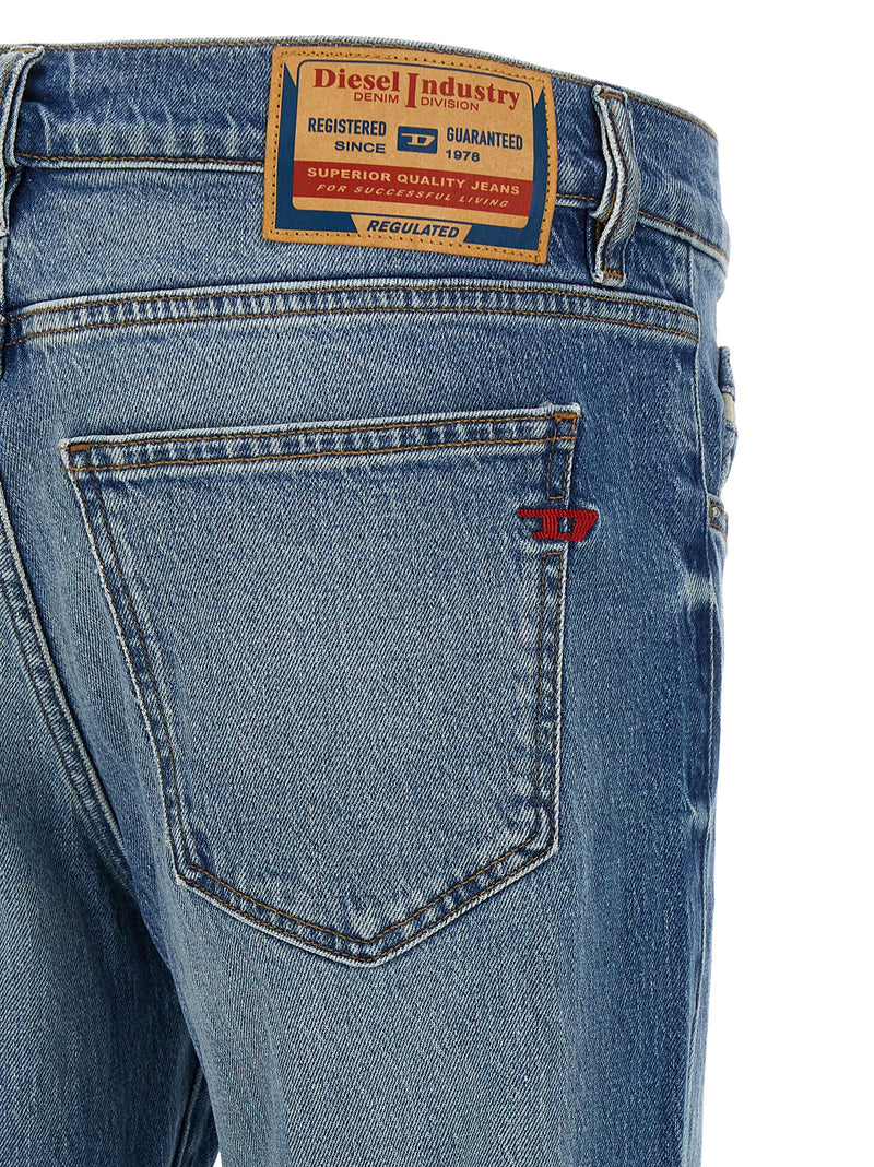 Diesel Blue Cotton Straight-Leg Jeans