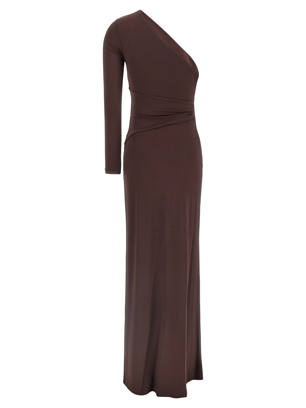 Robe Longue Elisabetta Franchi en Viscose Marron
