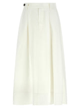 Brunello Cucinelli White Viscose Midi Skirt