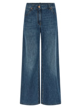 Brunello Cucinelli Blue Cotton Relaxed Fit Jeans