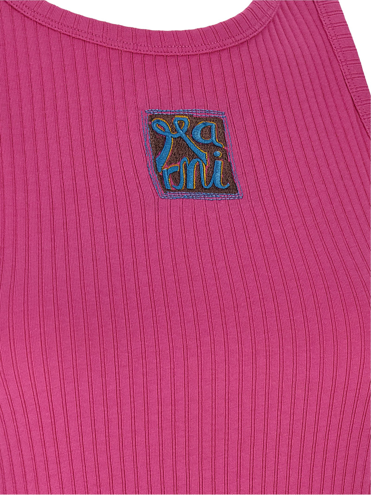 T-shirt sans manches en coton fuchsia Marni