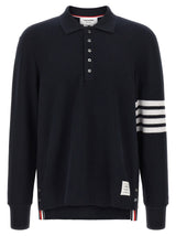 Polo en coton bleu Thom Browne