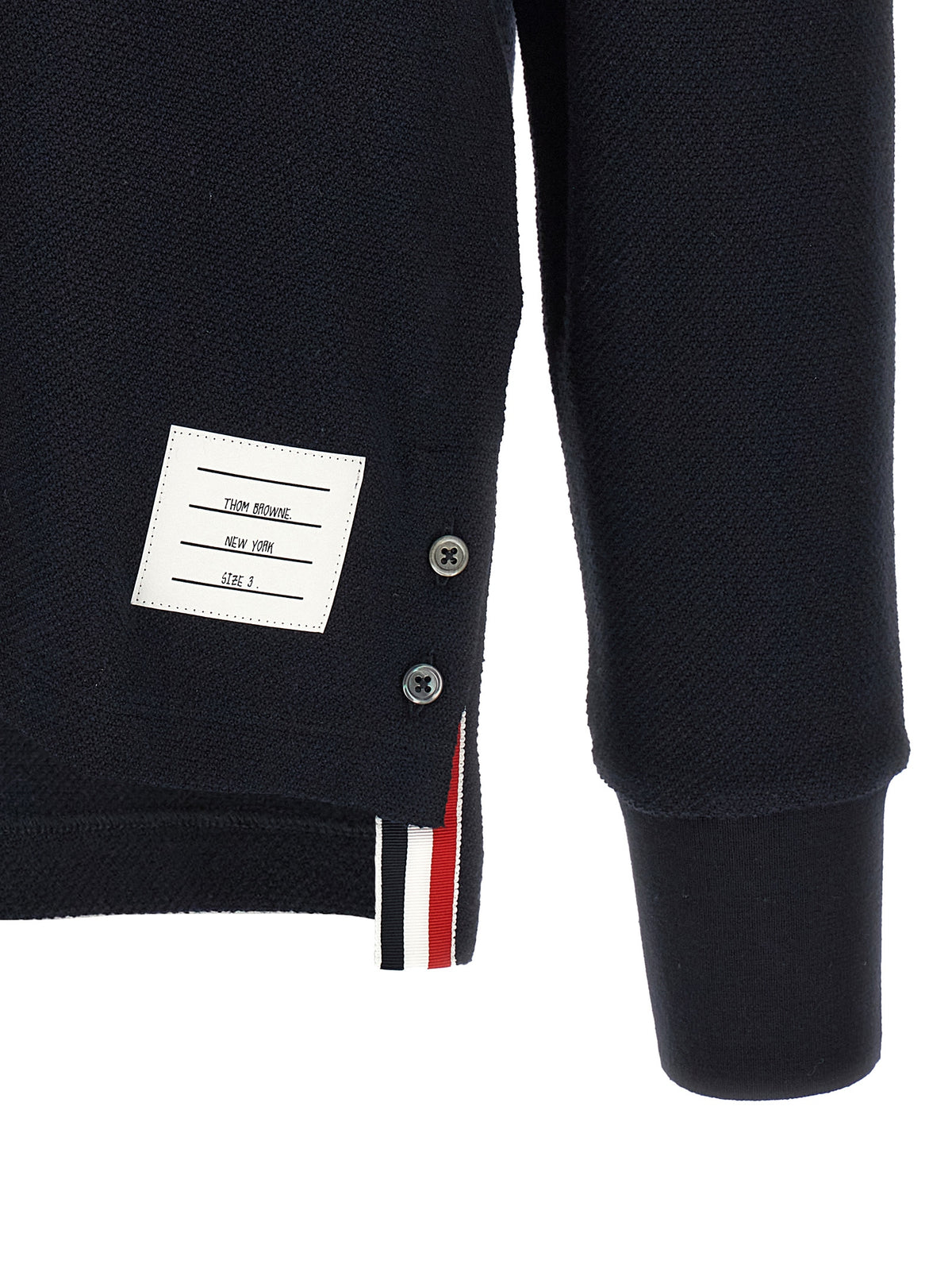 Polo en coton bleu Thom Browne