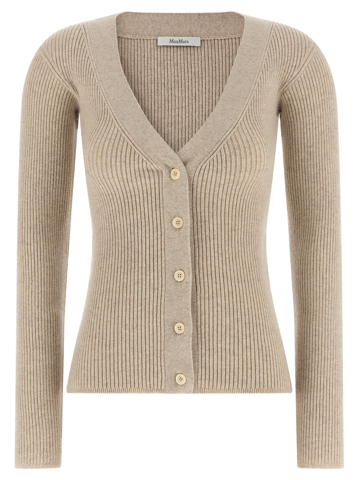 Max Mara Beige Wool Cardigan