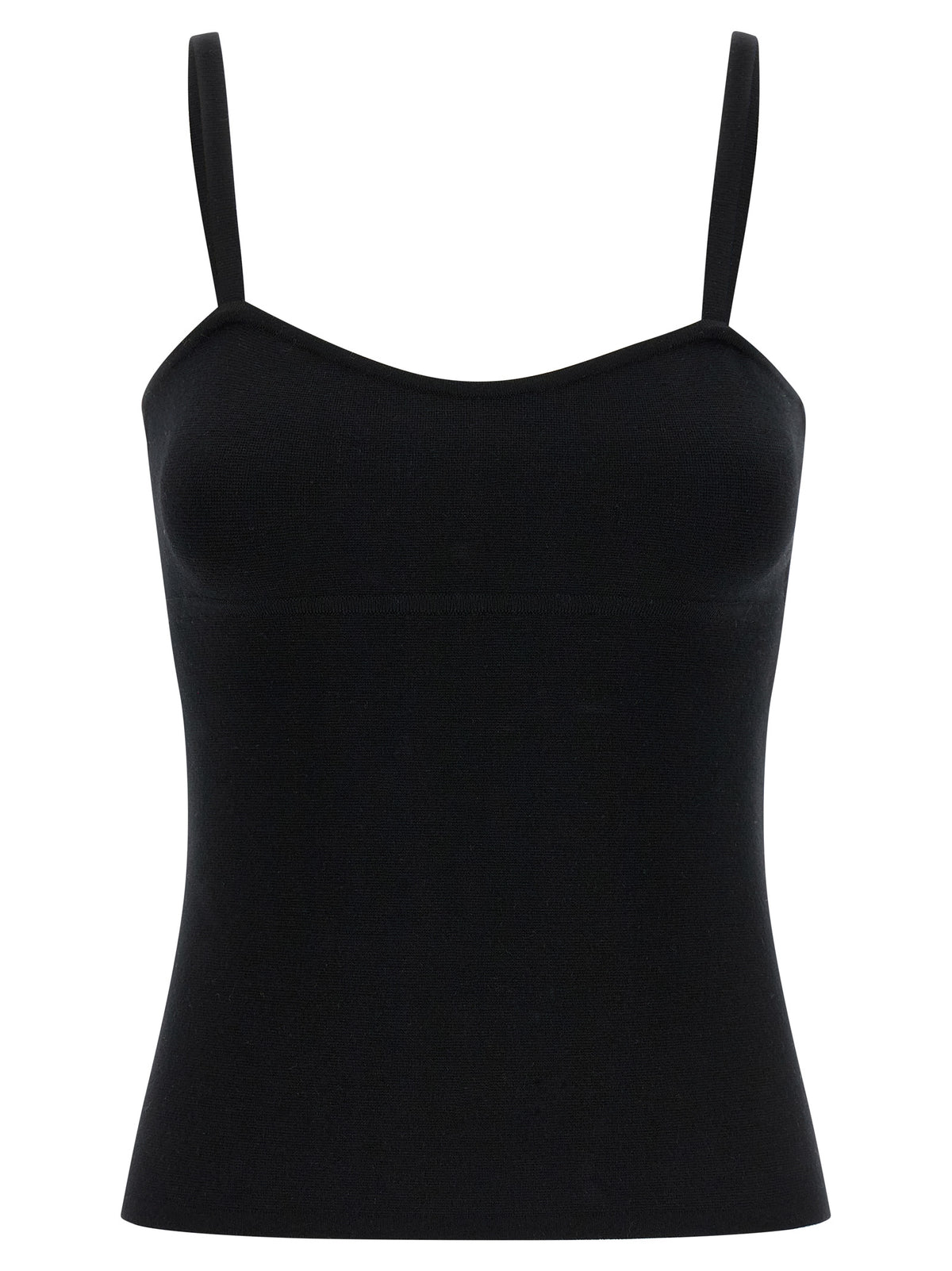 Max Mara Black Virgin Wool Tank Tops