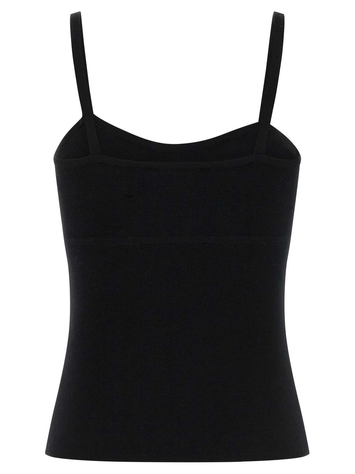 Max Mara Black Virgin Wool Tank Tops