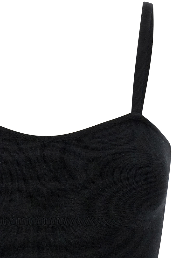 Max Mara Black Virgin Wool Tank Tops