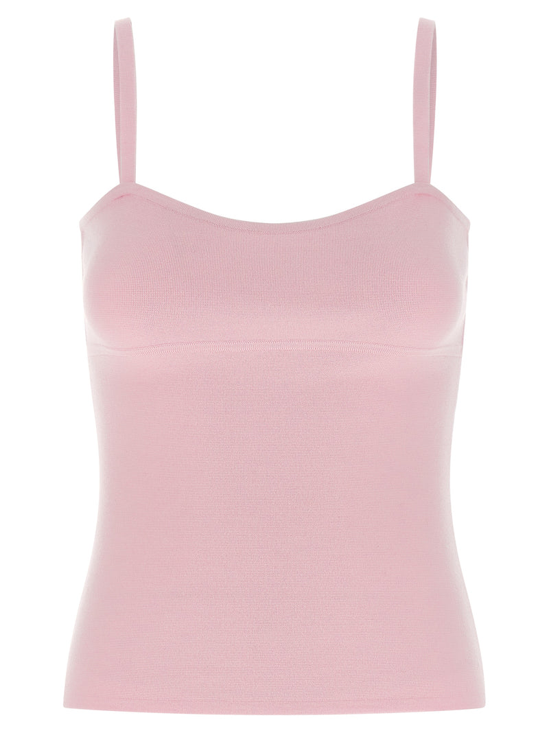Max Mara Multicolor Virgin Wool Sleeveles T-Shirt