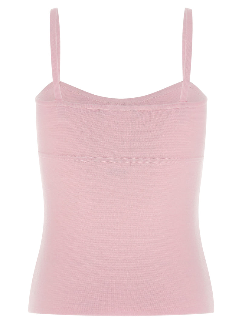 Max Mara Multicolor Virgin Wool Sleeveles T-Shirt