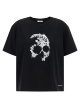 T-shirt bicolore en coton Alexander McQueen