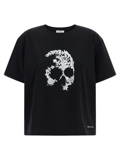 Alexander McQueen Bicolor Cotton T-Shirt