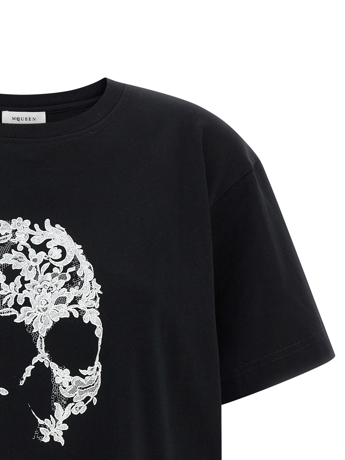 T-shirt bicolore en coton Alexander McQueen