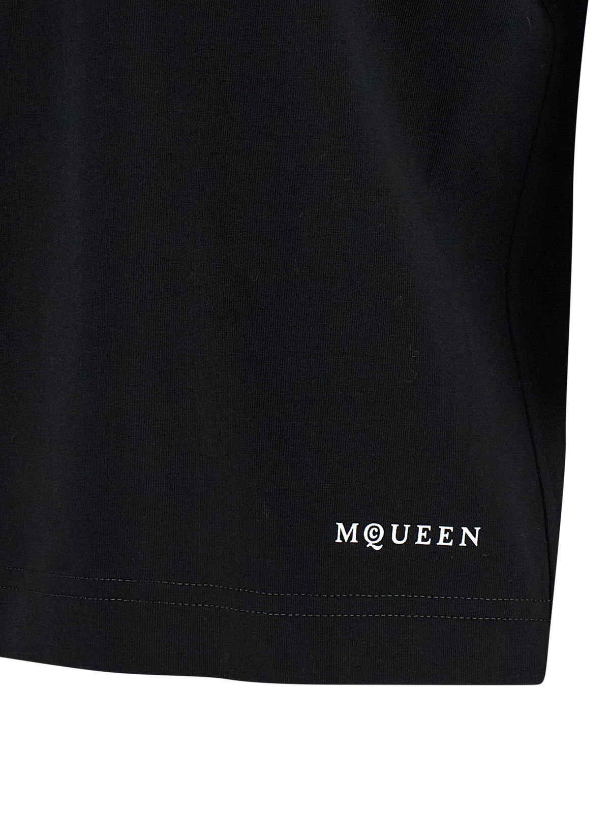 T-shirt bicolore en coton Alexander McQueen