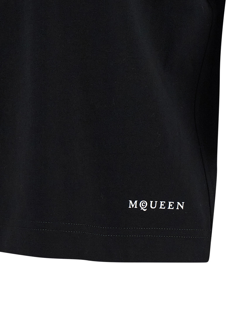 T-shirt bicolore en coton Alexander McQueen
