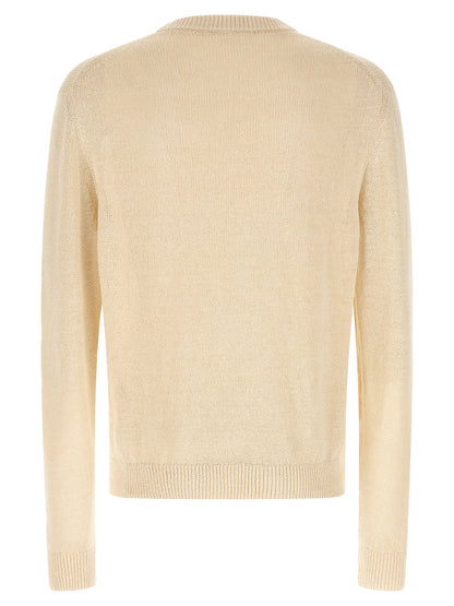 Jil Sander Beige Hemp Cardigan