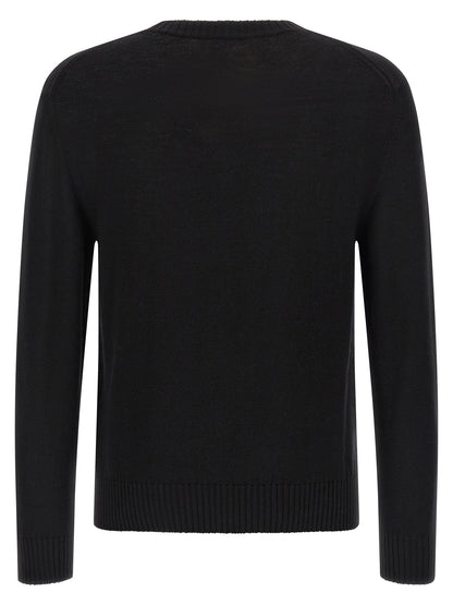 Jil Sander Black Virgin Wool Cardigan