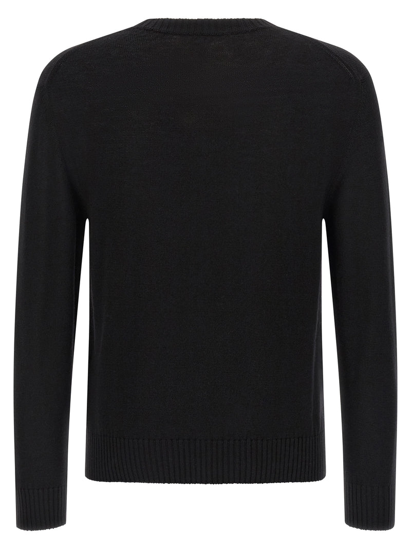 Cardigan en laine vierge noire Jil Sander