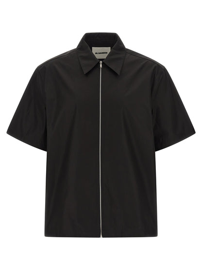 Jil Sander Black Cotton Blouse