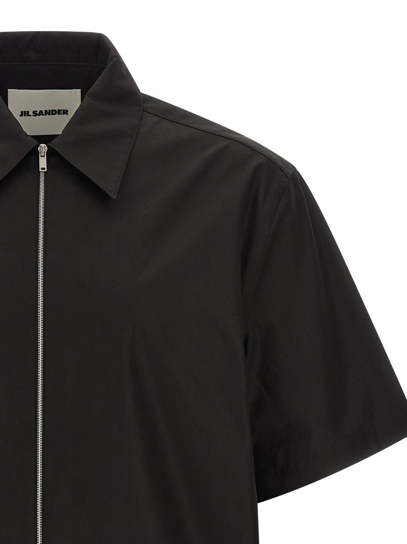 Chemisier noir en coton Jil Sander