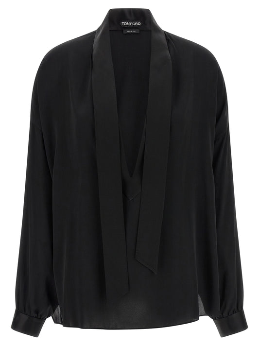 Chemisier en soie noire Tom Ford