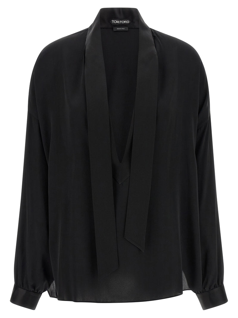 Chemisier en soie noire Tom Ford