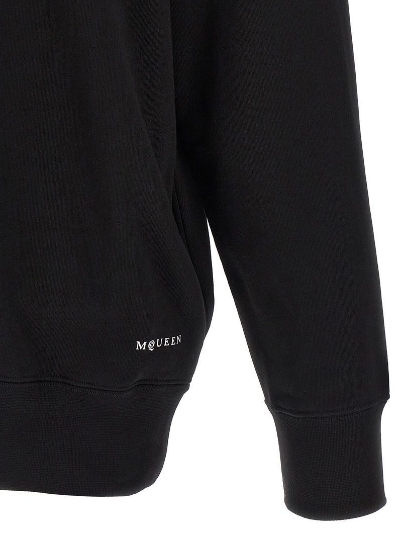Sweat-shirt bicolore en coton Alexander McQueen