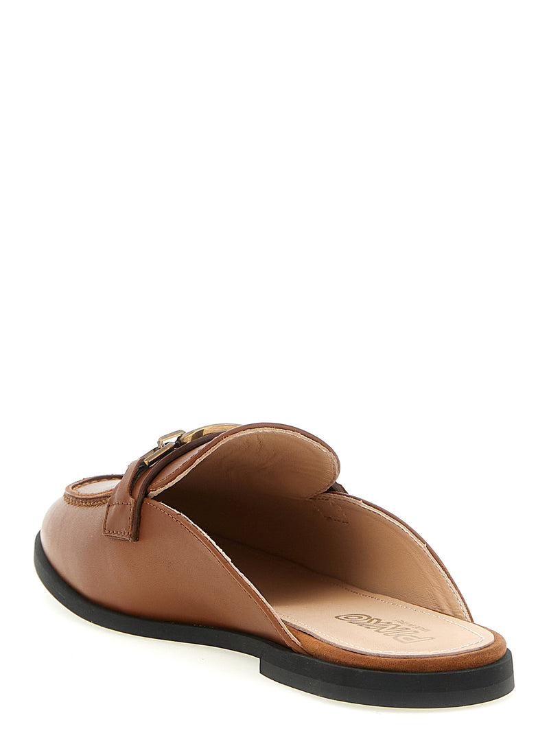 Ballerines PINKO en cuir de veau marron