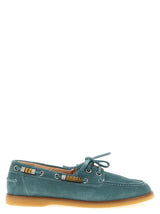 Mocassins en cuir de veau bleu PINKO