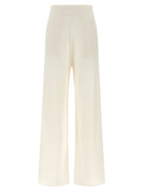 Pantalon décontracté en cachemire blanc Max Mara