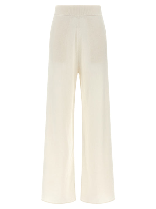Pantalon décontracté en cachemire blanc Max Mara