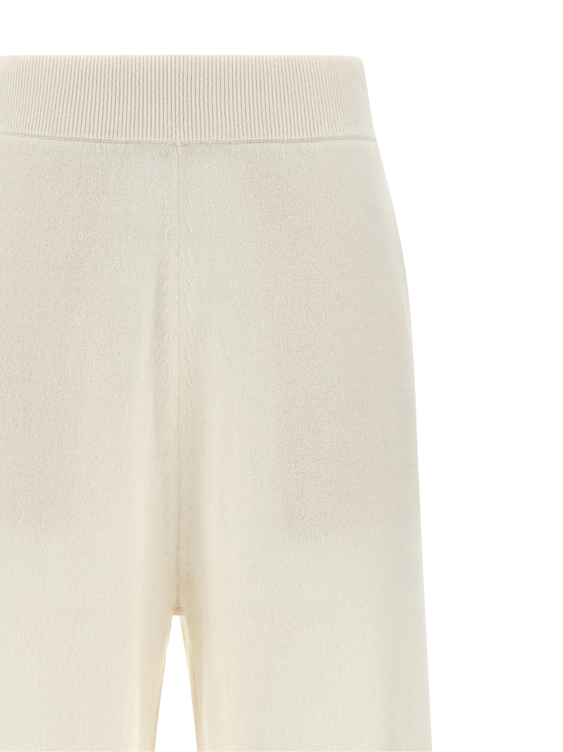 Pantalon décontracté en cachemire blanc Max Mara