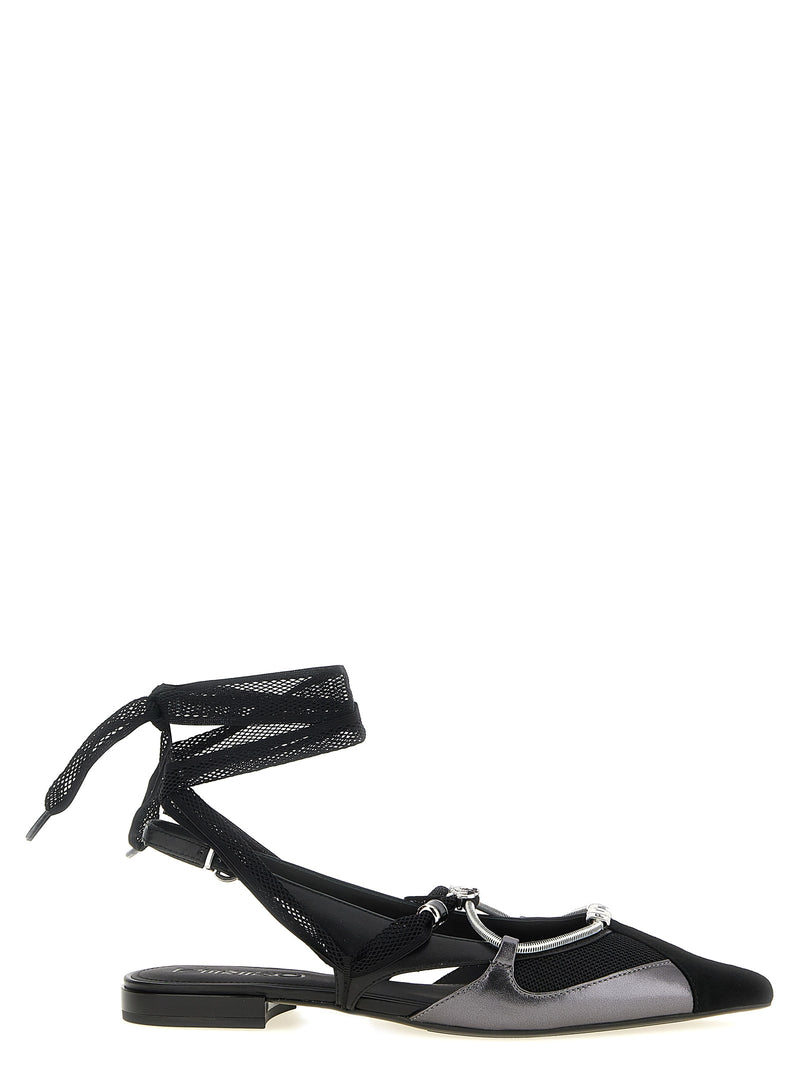 Ballerines en cuir noir PINKO