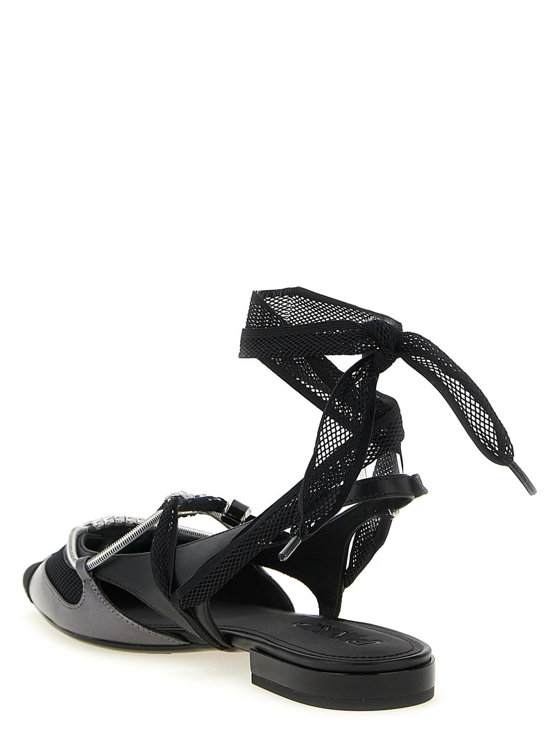 Ballerines en cuir noir PINKO
