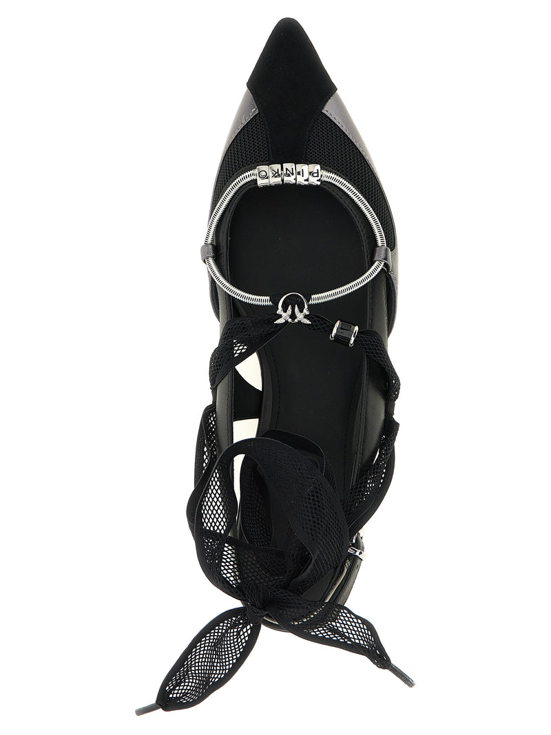 Ballerines en cuir noir PINKO